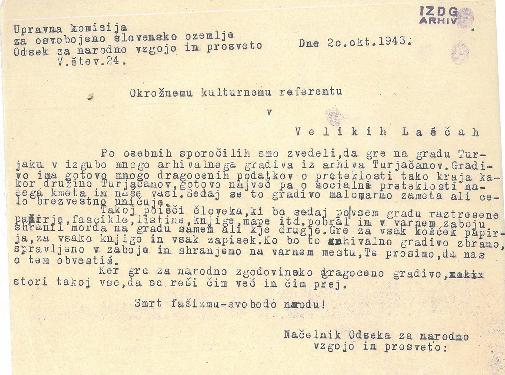 20. oktober – dan slovenskih arhivov